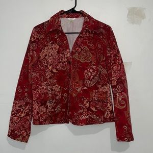 Size M Women’s Christopher and Banks Red Jacket Blazer